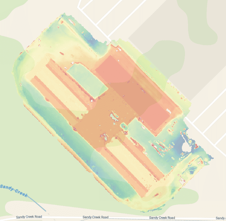 Construction site tolerance heatmap Scan 1
