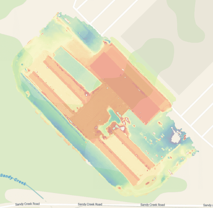 Construction site tolerance heatmap Scan 2