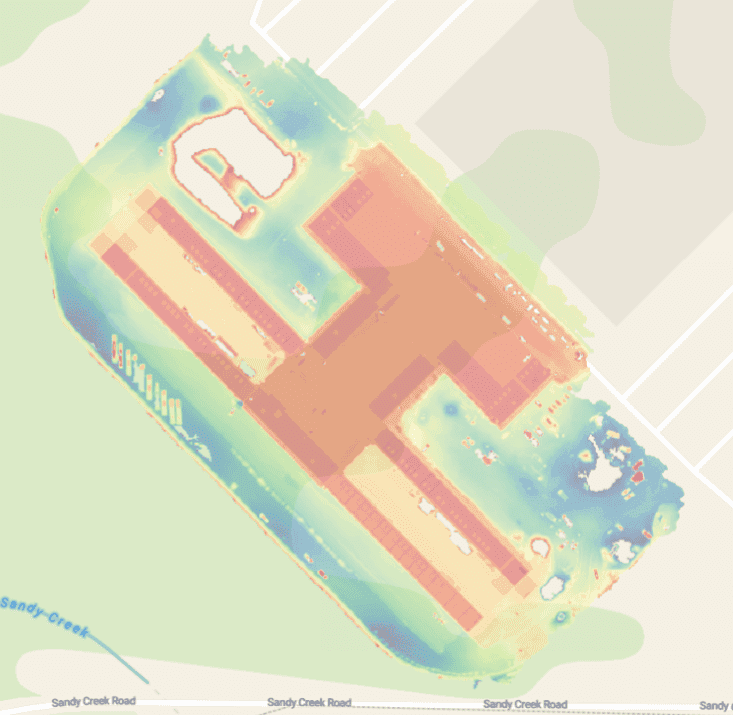 Construction site tolerance heatmap Scan 3