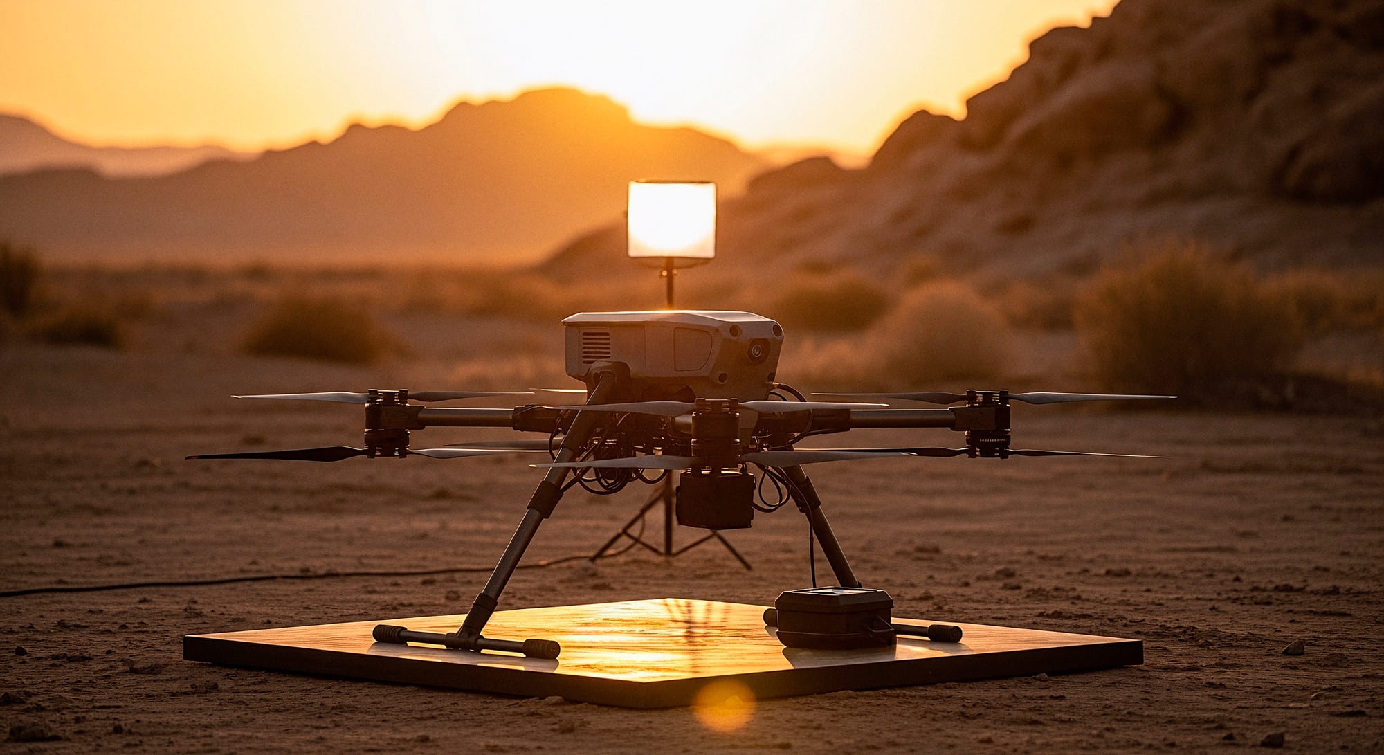 Aerial view of construction site